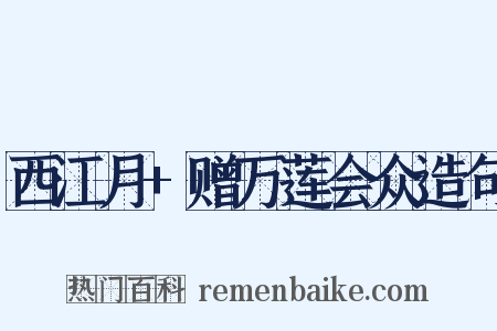 西江月+赠万莲会众造句是什么意思的图片
